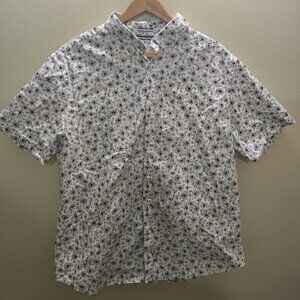 Denim & Flower Button up flower print shirt